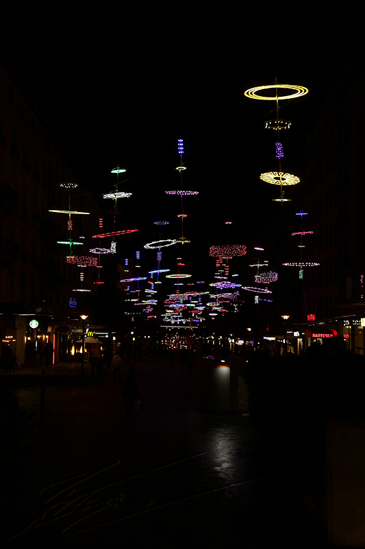 divers genève geneva ville city déco décoration noël christmas nuit nocturne night couleurs colors lumières lights