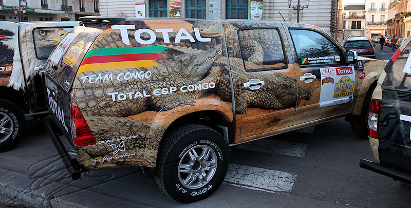 reportage rallye des gazelles sètes voiture Team Total congo