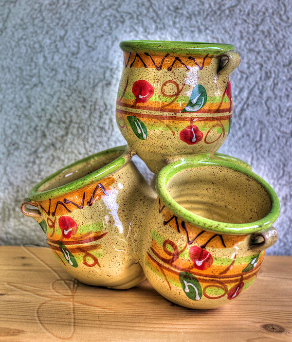 HDR hdr high dynamic dynamique range poterie Soso Sophie quatres pots fleurs graines épices