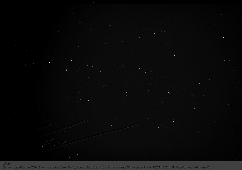astronomie ciel nuit astro photo télescope étoiles cr89 cr 89 amas ouvert cocher constellation