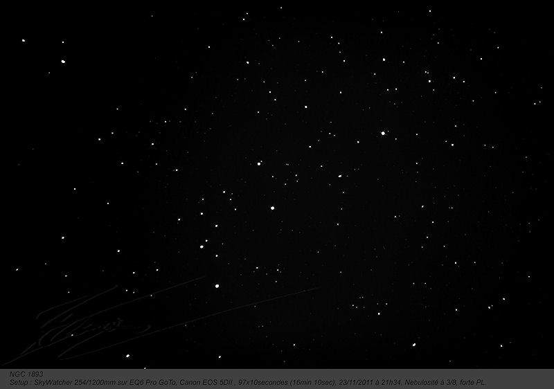 astronomie ciel nuit astro photo télescope étoiles NC1893 ngc 1893 amas ouvert