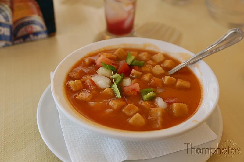 cuisine cooking plat été 2019 espagne españa berja sam resto restaurant bar à tapas manger meal eat repas gaspacho tomate soupe