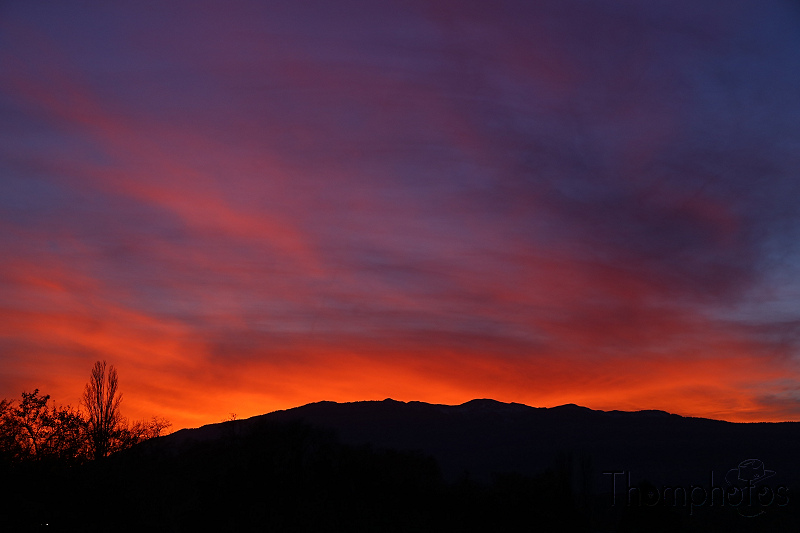 paysage landscape dawn sun couché de soleil crépuscule campagne russin suisse genève matin morning color red rouge