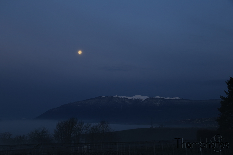 paysage landscape russin suisse swiss réveil sunset lune moon night nuit