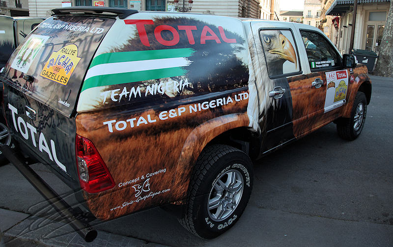 reportage rallye des gazelles sètes voiture Team Total nigeria