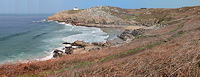 reportage 2012 bretagne sud breizh izel kenavo J15 jour 15 pano panoramique baie eau mer océan paysage anse pointe du Beulec breton maisons sur la falaise