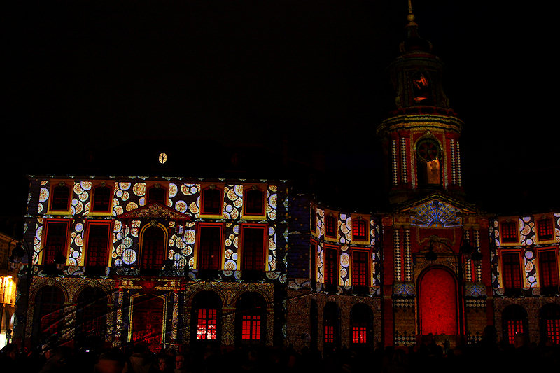 reportage 2012 france bretagne noël rennes voyage breton fête illuminations décorations mairie opéra projection images photos vidéos