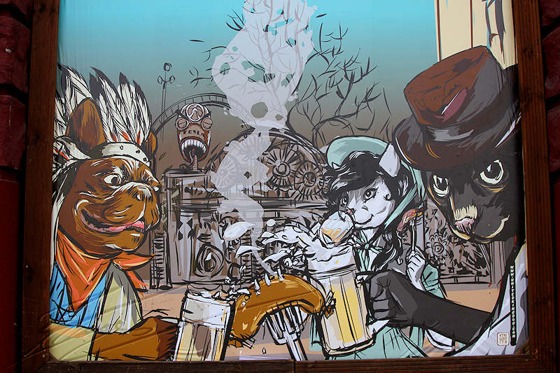 reportage 2014 république tchèque tchéquie czech prague praha cz ville steampunk peinture animal crossclub café bar resto cross club cowboy far west