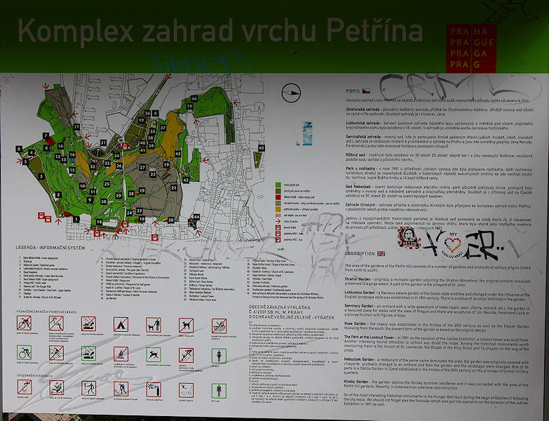 reportage 2014 république tchèque tchéquie czech prague praha cz ville pictogrammes plan map parc park Petřín