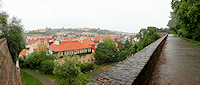 reportage 2014 république tchèque tchéquie czech prague praha cz ville panoramique pano panorama pluie rain Vyšehrad rempart château castel