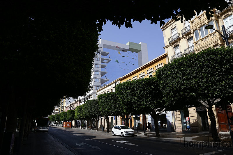 reportage photo été 2019 espagne españa berja sam almería ville city architecture peinture façade bâtiment immeuble painting